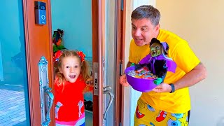 Nastya and dad Halloween toys and stories for kids [upl. by Simonette]