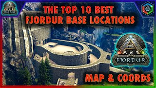 Top 10 Best Base Locations on Fjordur  The Best PVE and PVP Base Locations on Ark Fjordur Official [upl. by Akenet769]