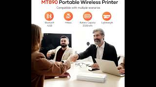 Review iDPRT MT890 Portable Wireless Printer Thermal A4 Paper Bluetooth Inkless Printer [upl. by Meletius]