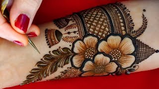 Beautiful Stylish Floral Mehndi Designs Latest New Front hand Henna Karva Chauth Mehendi Mehandi [upl. by Enyluqcaj]