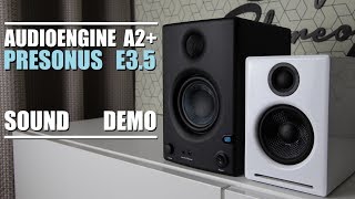 Presonus Eris E35 vs Audioengine A2  Sound Demo w Bass Test [upl. by Yhtuv608]