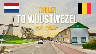 Driving from the Netherlands 🇳🇱 from Tholen to Wuustwezel in Belgium 🇧🇪 in November 2023 [upl. by Avra319]