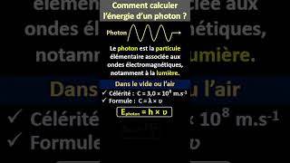 Comment calculer lénergie dun photon [upl. by Derfla933]