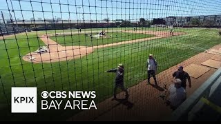 Community unites to ready ballpark for Oakland Ballers [upl. by Ybeloc]