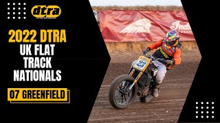 2022 DTRA UK Flat Track Nationals  RD7 Greenfield [upl. by Jackelyn]