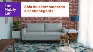 SALA DE ESTAR MODERNA E ACONCHEGANTE  Lar Mobly Lar [upl. by Reivaxe]