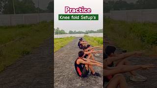 Practice knee fold Setups army indianarmy armytrainer workeout fitness [upl. by Der652]