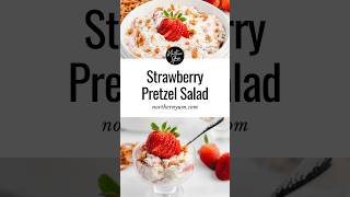 Strawberry Pretzel Salad in a Bowl dessert strawberry [upl. by Clothilde]