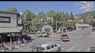 Jackson Hole Wyoming USA Town Square Live Cam  SeeJHcom [upl. by Middleton]