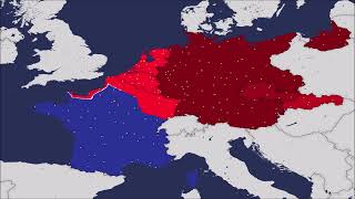 France and Benelux vs Third German Reich 1939  Worldballmapping [upl. by Esilanna]