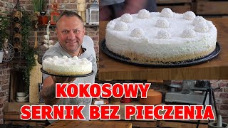 Kokosowy sernik bez pieczenia podawany mocno schłodzony  Oddaszfartucha [upl. by Kwasi846]