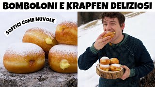 BOMBOLONI ALLA CREMA E KRAPFEN la ricetta di casa mia infallibile e deliziosa  Davide Zambelli [upl. by Mcguire]