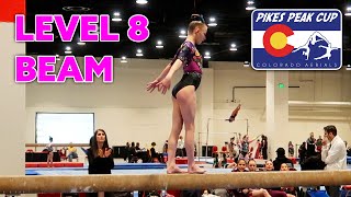 Emersyn Level 8 Balance Beam Routine at Pikes Peak Cup 2024  Colorado Aerials [upl. by Annaiv196]