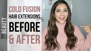 COLD FUSION HAIR EXTENSIONS AFTER POSTPARTUM HAIR LOSS  Before amp After Extensions  Ysis Lorenna [upl. by Nnayecats]