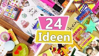 24 Adventskalender Ideen zum Befüllen 2017  DIY Basteln Material Süßigkeiten amp Kosmetik [upl. by Kampmann]