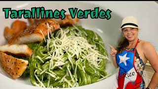 TALLARINES VERDES DE PERU  FETTUCINNE VERDES  HOW TO MAKE PERUVIAN GREEN PASTA [upl. by Ophelie]