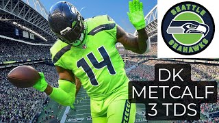 DK Metcalf Highlights 2023 3 TDS vs Cowboys [upl. by Shifra]