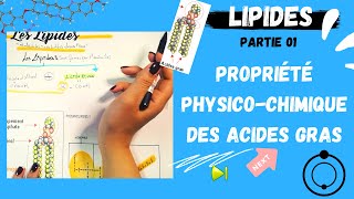 📣2 Les Lipides Partie 01  Propriété PhysicoChimique Des Acides Gras اقوى شرح لللبيدات😍 [upl. by Carrington]