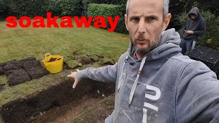 installing soakaway drain in garden [upl. by Tserrof]