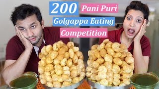 200 PANI PURI GOLGAPPA EATING COMPETITION  Golgappa Challenge  Laughing Ananas [upl. by Hanschen]