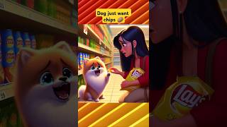 DOG JUST WANT CHIPS BUT  🐕 🥔 AI DOG aidog shorts aiart chatgpt funnydog dog cutedog [upl. by Etnoval]