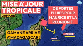 Le cyclone Gamane frappe Madagascar de fortes pluies sont probables à Maurice et à la Réunion [upl. by Aniarrol]