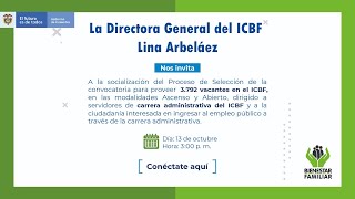 Proceso de Selección de la Convocatoria para Proveer 3792 Vacantes en el ICBF BienestarParaTodos [upl. by Anisah161]