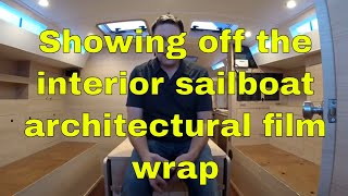 Interior Sailboat wrap using the DiNoc Architectural Film Showing the end project [upl. by Orravan]