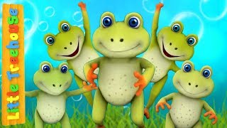 Five Little Speckled Frogs  Kindergarten Nursery Rhymes for Babies [upl. by Grider163]