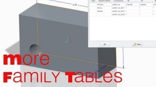 E18 CREO Parametric 20 Family Tables [upl. by Iverson803]