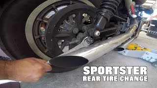 sportster rear tire change [upl. by Alra822]