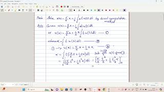 Direct Computation Method for Fredholm Integral Equations [upl. by Ahsimit]