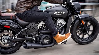 Indian Scout 2INTO1 Combat Shorty with Quite Baffle Version 1 Motorcycle Aftermarket Exhaust [upl. by Pilloff385]