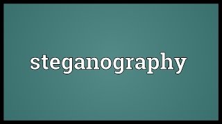 Steganography Meaning [upl. by Ardnama]