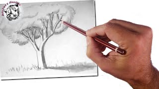 Cómo Enseñar a Dibujar a Niños Un Árbol Realista Técnicas de Dibujo Fácil [upl. by Pirri]