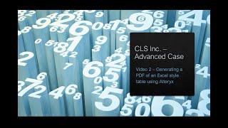 Advanced Case Video 2 Generating a pdf of an Excel style table using Alteryx [upl. by Cleve]