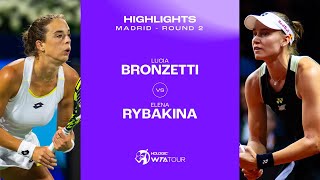 Lucia Bronzetti vs Elena Rybakina  2024 Madrid Round 2  WTA Match Highlights [upl. by Yetta147]