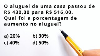 🔥QUESTÃO DE PORCENTAGEM IMPERDÍVEL EM PROVA😱MATEMÁTICA BÁSICA [upl. by Felske]