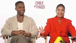 Emily in Paris Season 4 Interview with Lucien Laviscount and Ashley Park [upl. by Buell986]