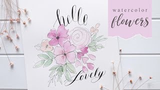 Watercolor Flowers with Shayda Campbell [upl. by Vanzant]