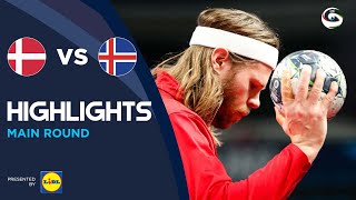 Denmark vs Iceland  Highlights  Main Round  Mens EHF EURO 2022 [upl. by Shulock]