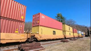 CSX River Line Action in Mine Dock Park and Empire Corridor Action at Peekskill NY [upl. by Aivlis]