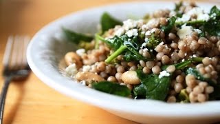 How To Make Spinach Couscous Salad  in english subtitle [upl. by Goldina]