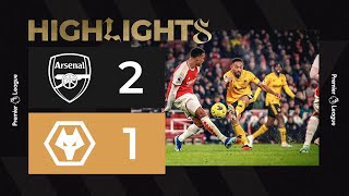 Superb Cunha goal in battling defeat  Arsenal 21 Wolves  Highlights [upl. by Sherr]