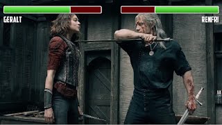 Geralt vs Renfri WITH HEALTHBARS  HD  The Witcher [upl. by Davon]