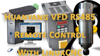 Remotely controlling the Huanyang VFD with LinuxCNC over RS485 Modbus [upl. by Wilburt]