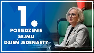 1 posiedzenie Sejmu  dzień jedenasty 19 grudnia 2023 r [upl. by Chappie]