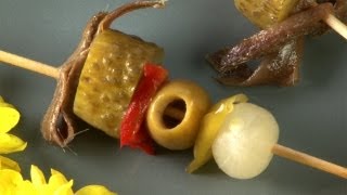 Rezept Spanische Banderillas Tapas [upl. by Arimay]