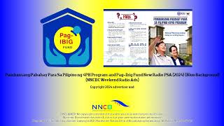 Pambansang Pabahay 4PH Program ng Pag IBIG Fund New Radio PSA 2024 [upl. by Carce]