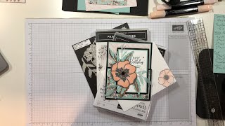 StampsNLingers DoubleFlip card video tutorial using Peaceful Moments and Parisian Blossoms DSP [upl. by Dana]